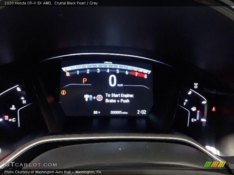 Crystal Black Pearl / Gray 2020 Honda CR-V EX AWD