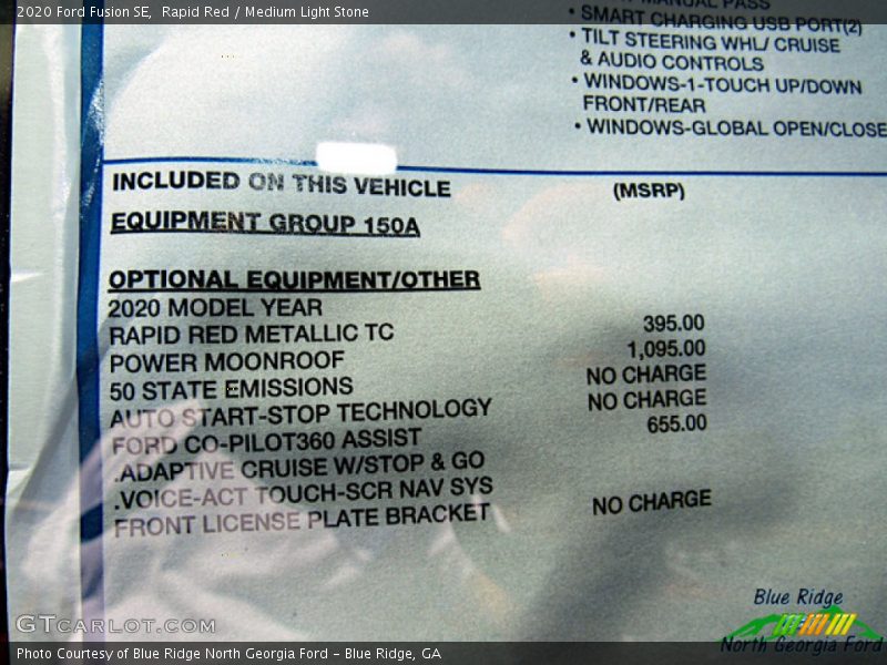 Rapid Red / Medium Light Stone 2020 Ford Fusion SE