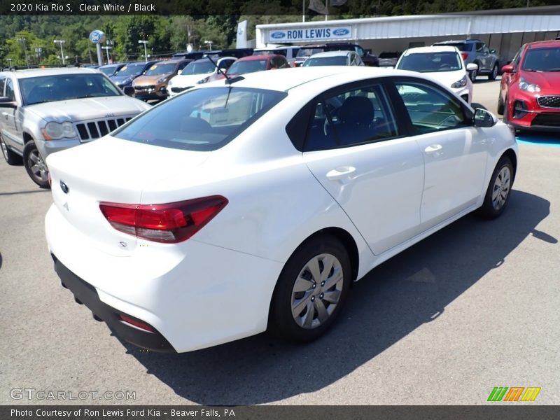 Clear White / Black 2020 Kia Rio S