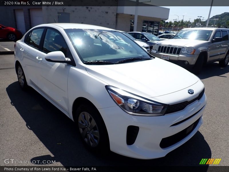 Clear White / Black 2020 Kia Rio S