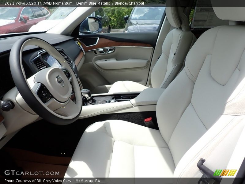  2021 XC90 T6 AWD Momentum Blonde/Charcoal Interior