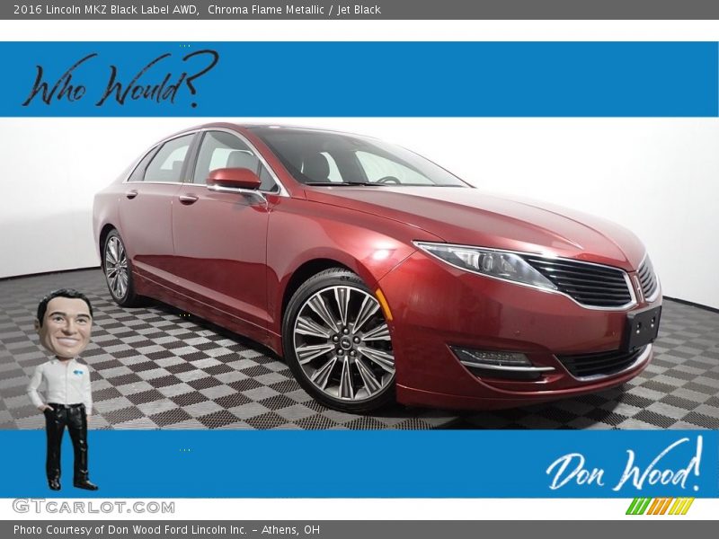 Chroma Flame Metallic / Jet Black 2016 Lincoln MKZ Black Label AWD
