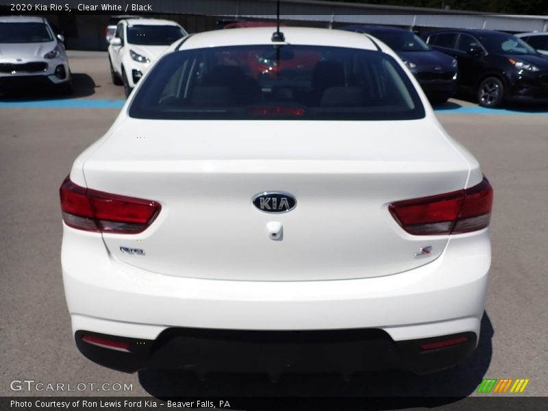 Clear White / Black 2020 Kia Rio S