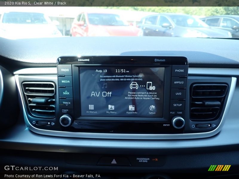 Clear White / Black 2020 Kia Rio S
