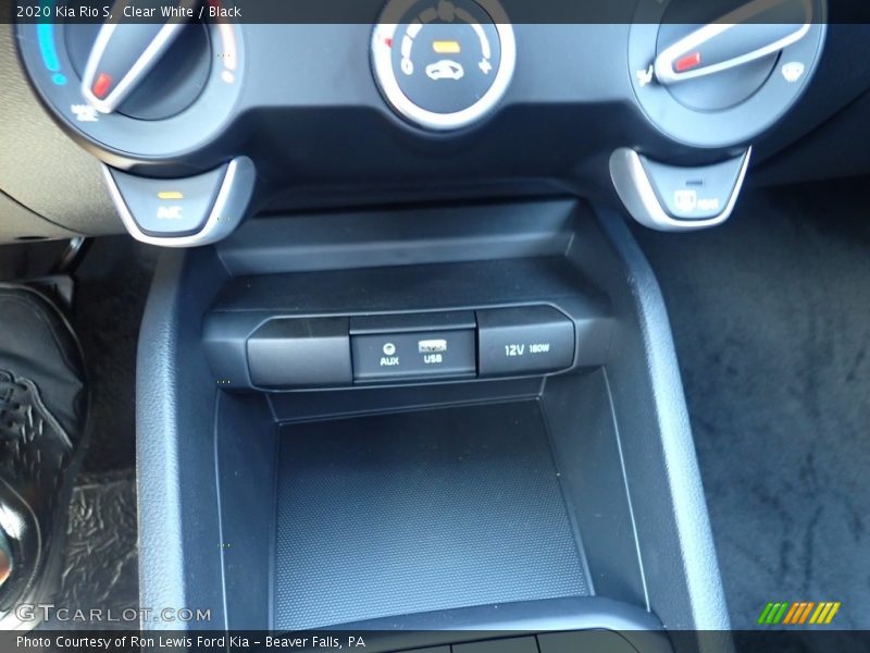 Clear White / Black 2020 Kia Rio S