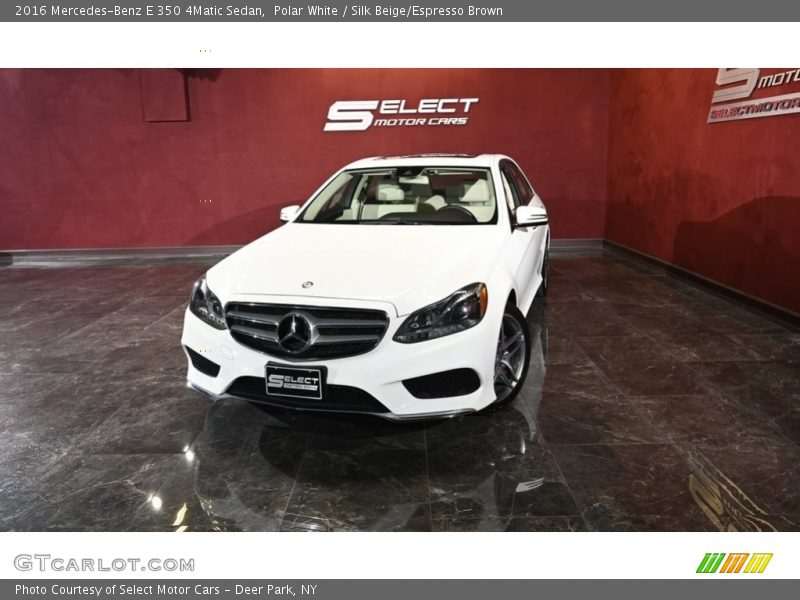 Polar White / Silk Beige/Espresso Brown 2016 Mercedes-Benz E 350 4Matic Sedan