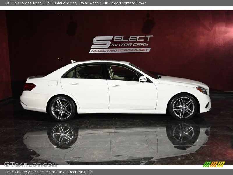 Polar White / Silk Beige/Espresso Brown 2016 Mercedes-Benz E 350 4Matic Sedan