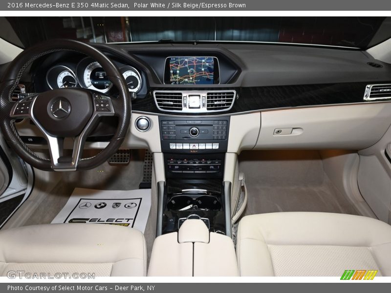 Polar White / Silk Beige/Espresso Brown 2016 Mercedes-Benz E 350 4Matic Sedan