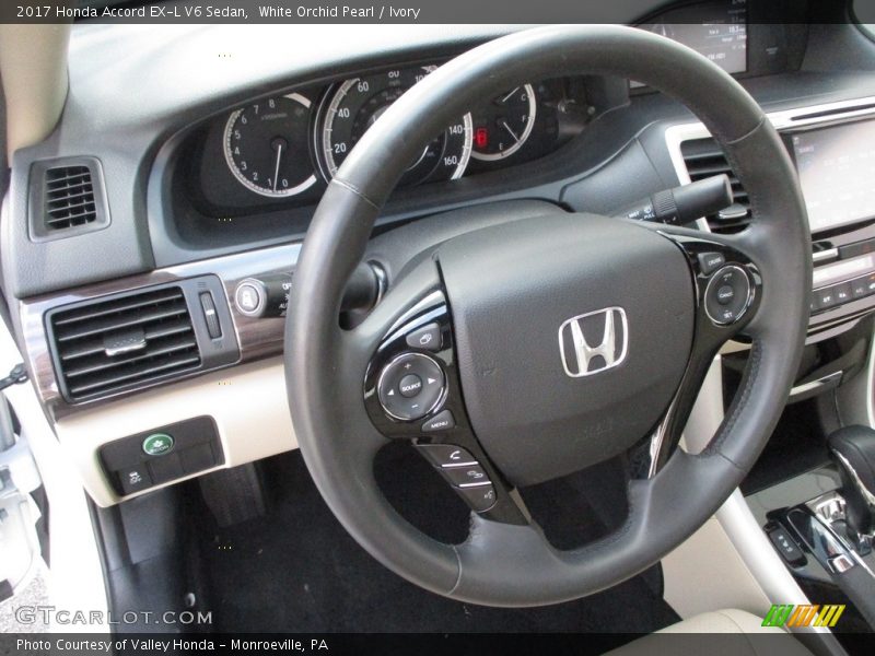 White Orchid Pearl / Ivory 2017 Honda Accord EX-L V6 Sedan
