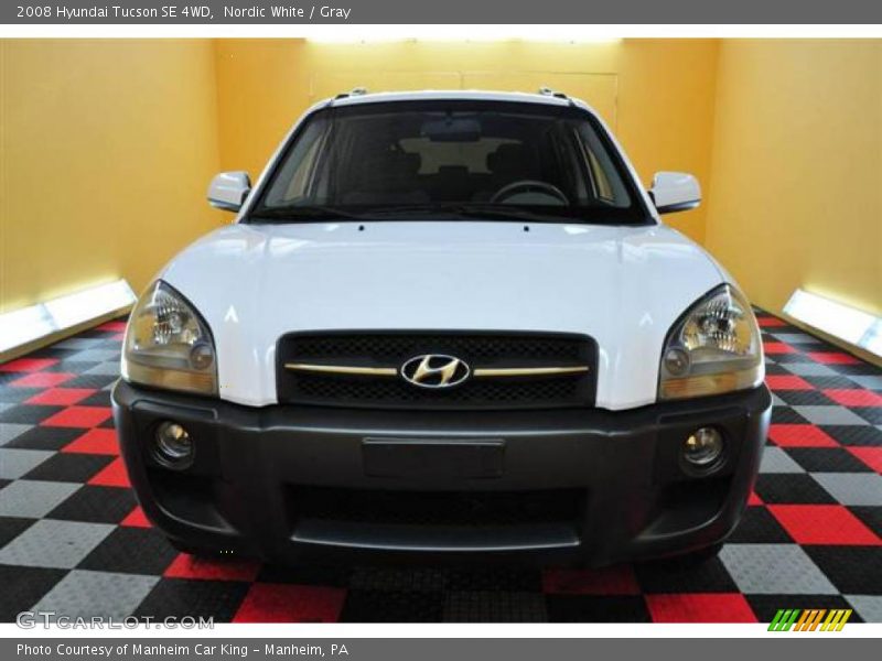 Nordic White / Gray 2008 Hyundai Tucson SE 4WD