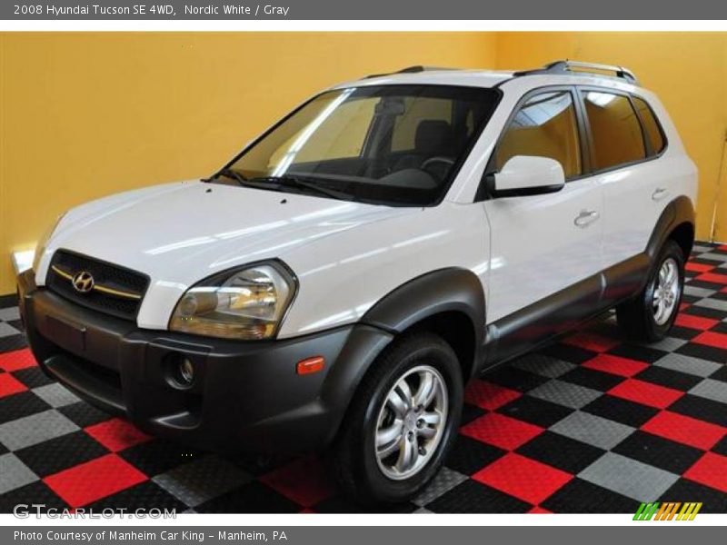 Nordic White / Gray 2008 Hyundai Tucson SE 4WD