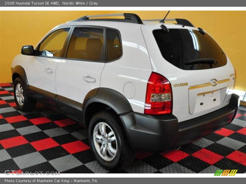 Nordic White / Gray 2008 Hyundai Tucson SE 4WD