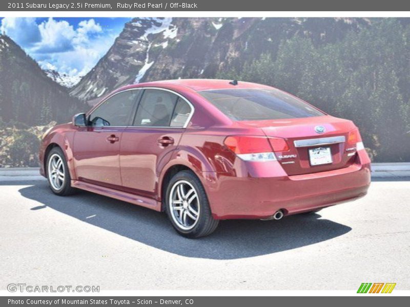 Ruby Red Pearl / Off-Black 2011 Subaru Legacy 2.5i Premium