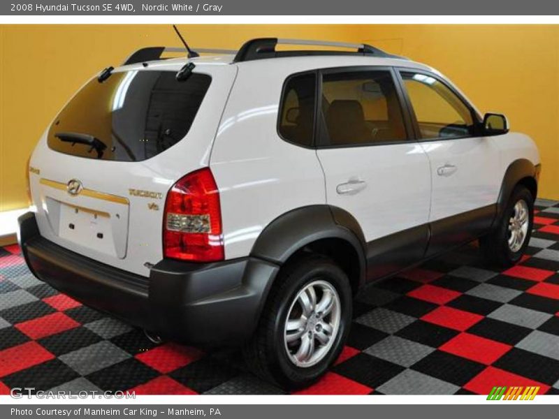 Nordic White / Gray 2008 Hyundai Tucson SE 4WD