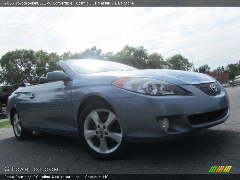 Cosmic Blue Metallic / Dark Stone 2005 Toyota Solara SLE V6 Convertible