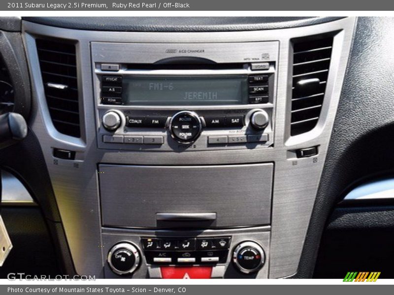 Ruby Red Pearl / Off-Black 2011 Subaru Legacy 2.5i Premium