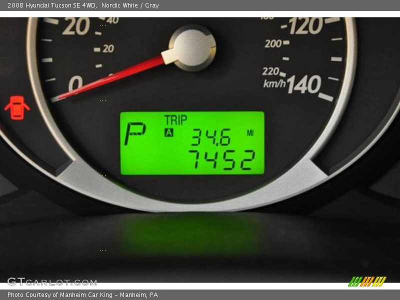 Nordic White / Gray 2008 Hyundai Tucson SE 4WD