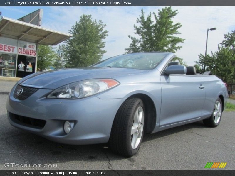 Cosmic Blue Metallic / Dark Stone 2005 Toyota Solara SLE V6 Convertible