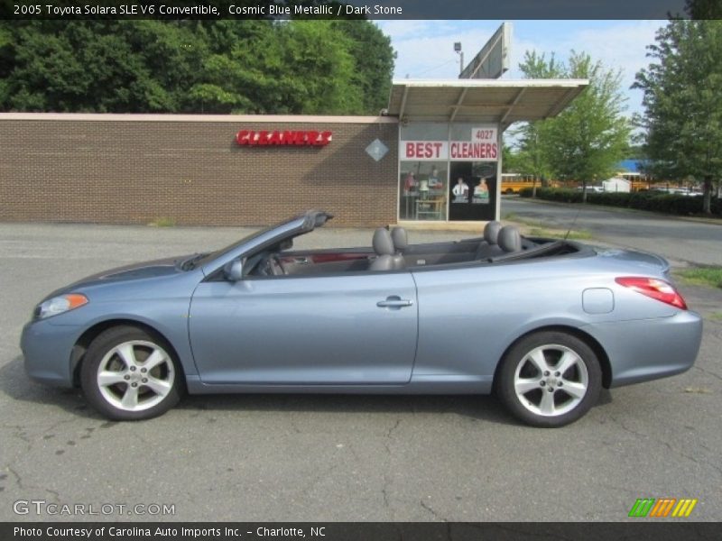 Cosmic Blue Metallic / Dark Stone 2005 Toyota Solara SLE V6 Convertible