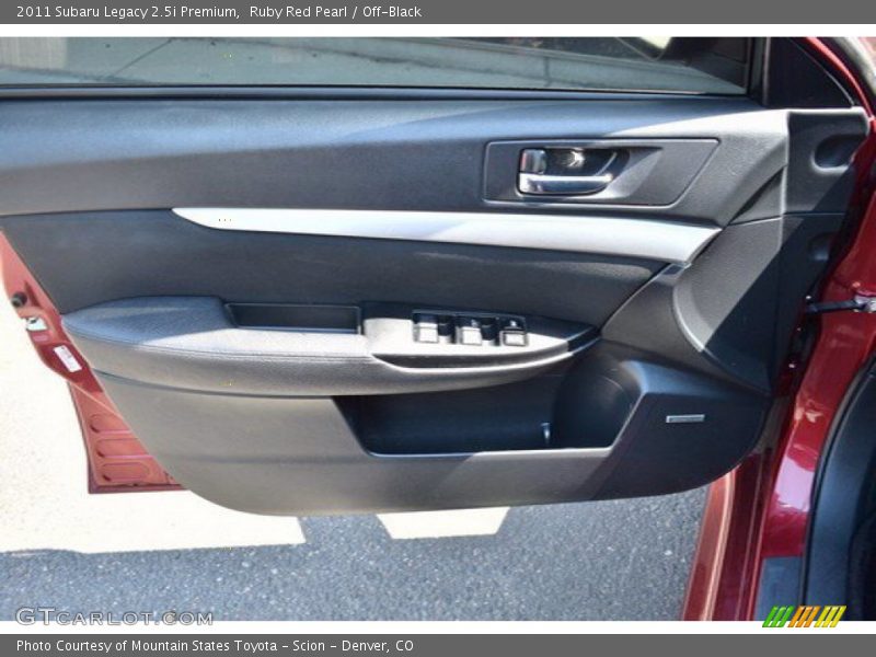 Ruby Red Pearl / Off-Black 2011 Subaru Legacy 2.5i Premium