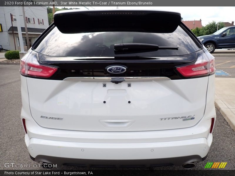 Star White Metallic Tri-Coat / Titanium Ebony/Brunello 2020 Ford Edge Titanium AWD