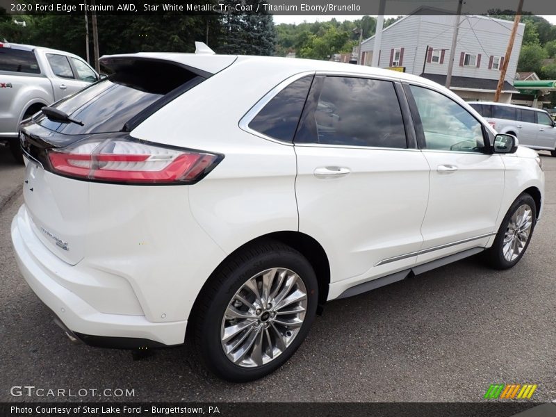 Star White Metallic Tri-Coat / Titanium Ebony/Brunello 2020 Ford Edge Titanium AWD