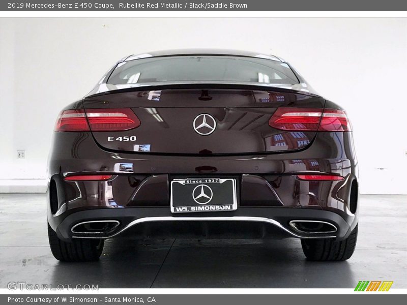 Rubellite Red Metallic / Black/Saddle Brown 2019 Mercedes-Benz E 450 Coupe