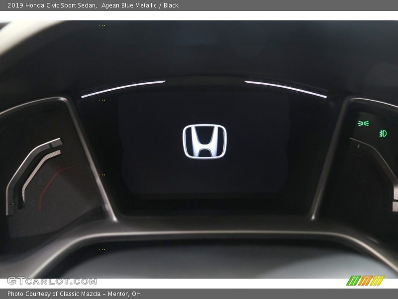 Agean Blue Metallic / Black 2019 Honda Civic Sport Sedan
