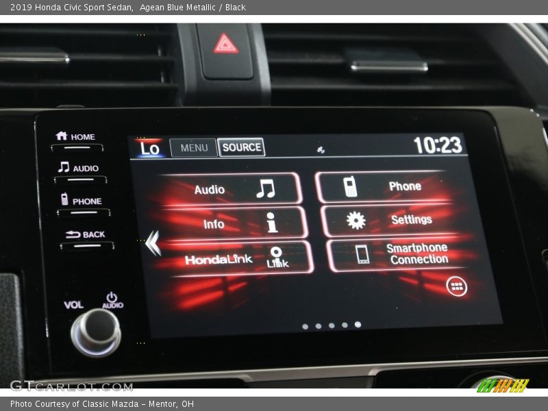 Agean Blue Metallic / Black 2019 Honda Civic Sport Sedan