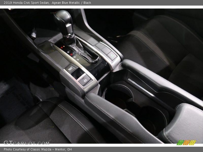 Agean Blue Metallic / Black 2019 Honda Civic Sport Sedan
