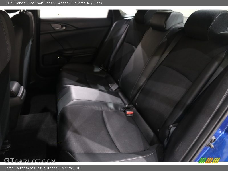 Agean Blue Metallic / Black 2019 Honda Civic Sport Sedan