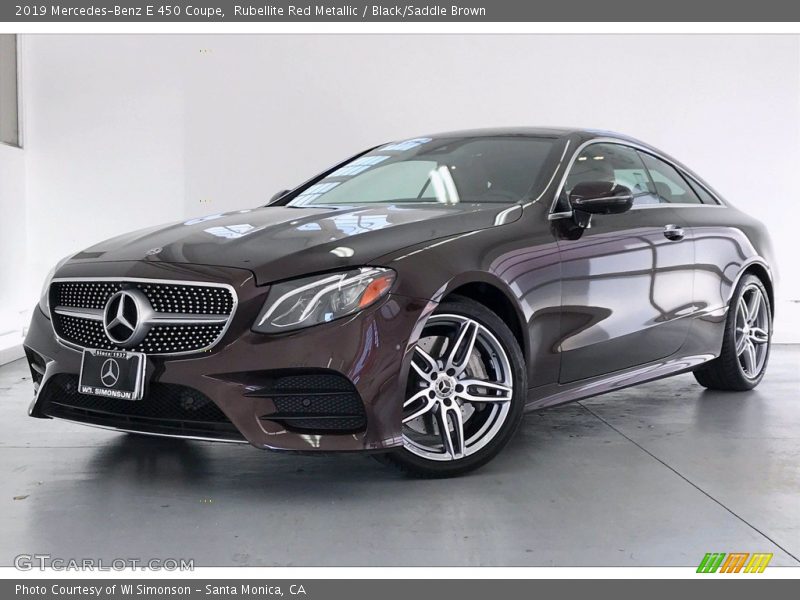 Rubellite Red Metallic / Black/Saddle Brown 2019 Mercedes-Benz E 450 Coupe