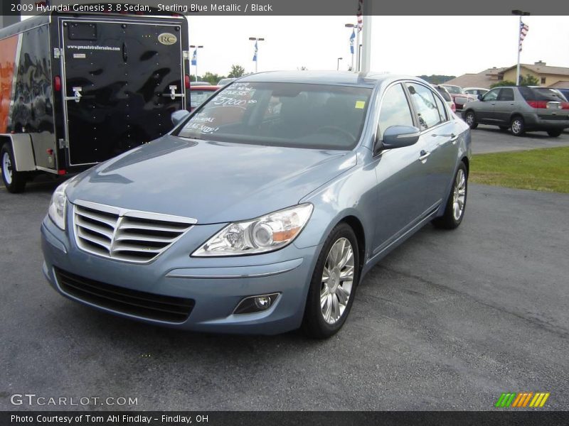 Sterling Blue Metallic / Black 2009 Hyundai Genesis 3.8 Sedan