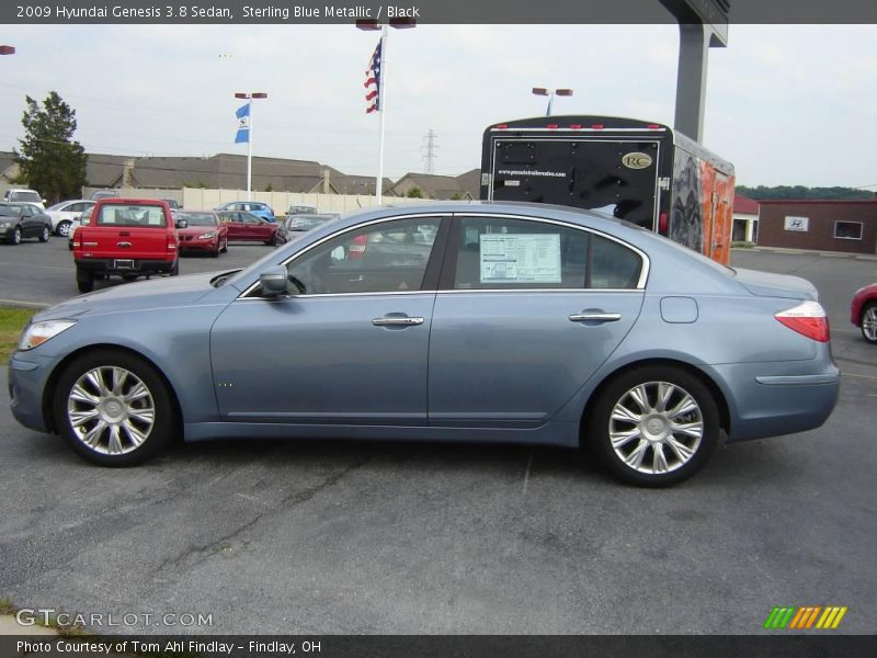Sterling Blue Metallic / Black 2009 Hyundai Genesis 3.8 Sedan