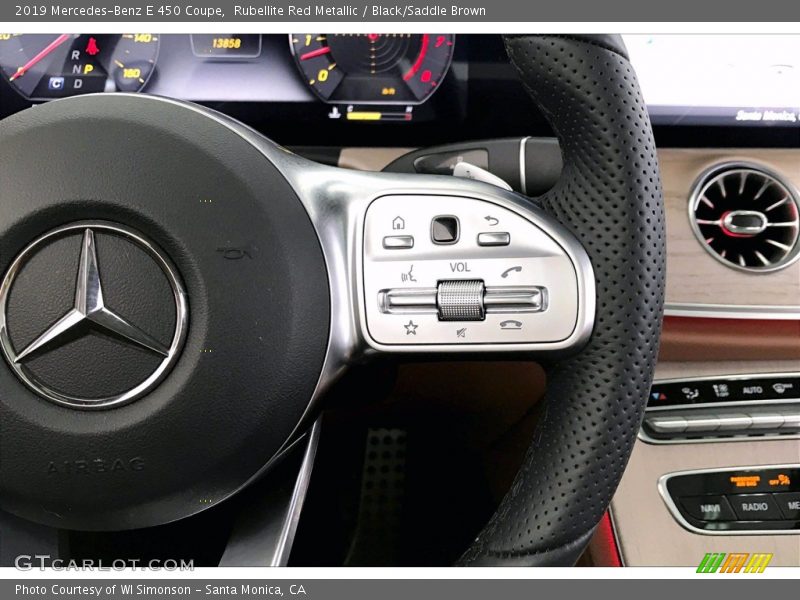 Rubellite Red Metallic / Black/Saddle Brown 2019 Mercedes-Benz E 450 Coupe