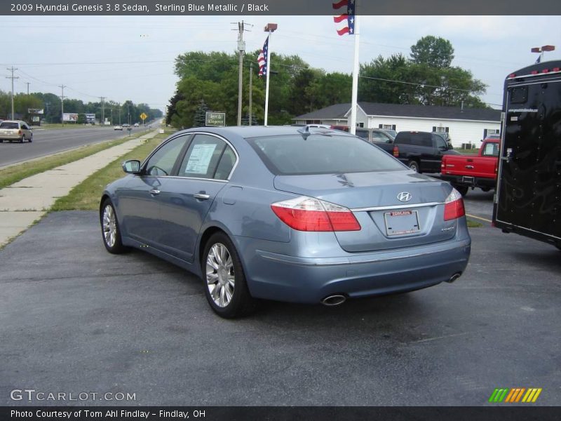 Sterling Blue Metallic / Black 2009 Hyundai Genesis 3.8 Sedan