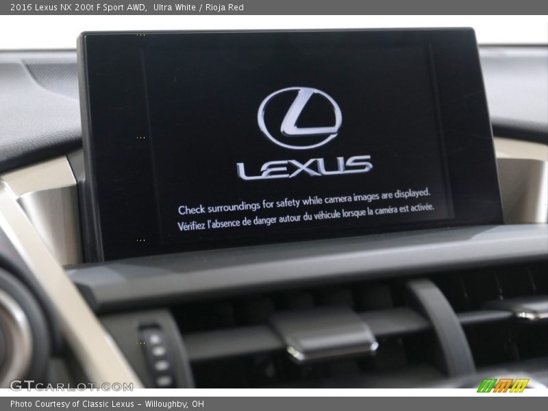 Ultra White / Rioja Red 2016 Lexus NX 200t F Sport AWD