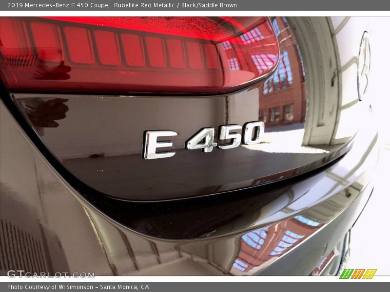 Rubellite Red Metallic / Black/Saddle Brown 2019 Mercedes-Benz E 450 Coupe