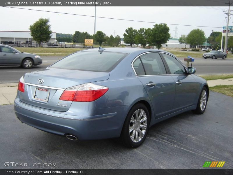 Sterling Blue Metallic / Black 2009 Hyundai Genesis 3.8 Sedan