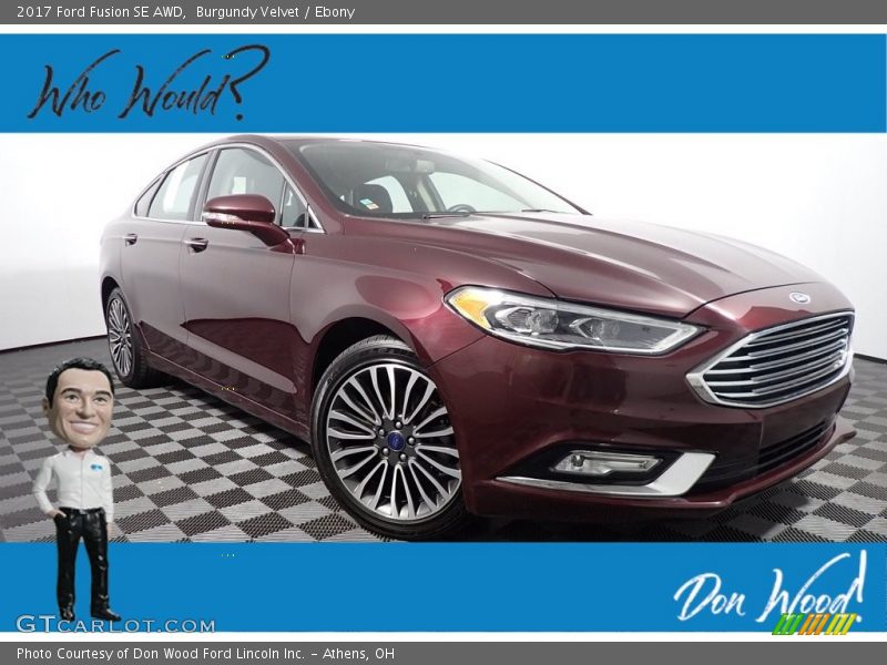 Burgundy Velvet / Ebony 2017 Ford Fusion SE AWD