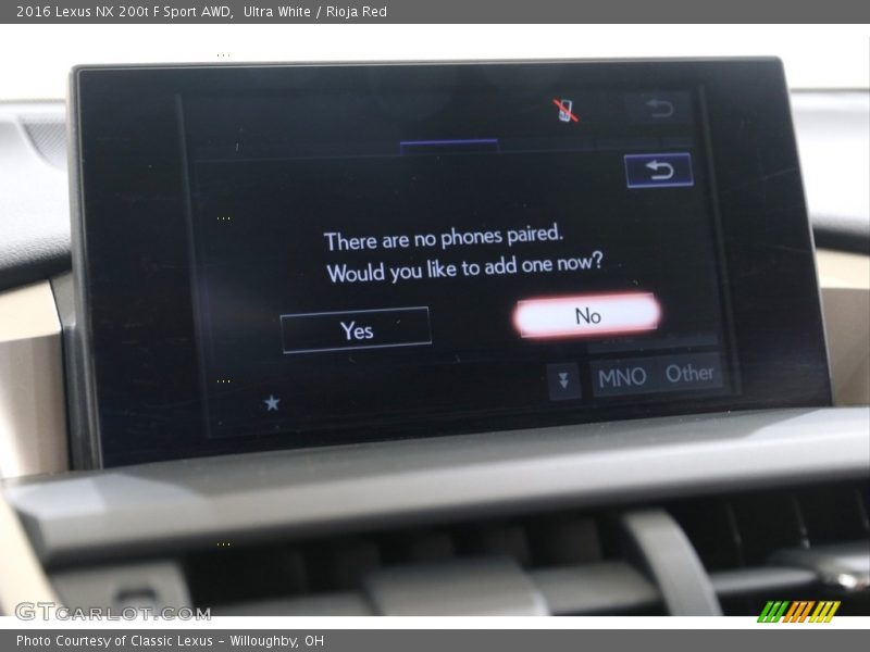 Ultra White / Rioja Red 2016 Lexus NX 200t F Sport AWD