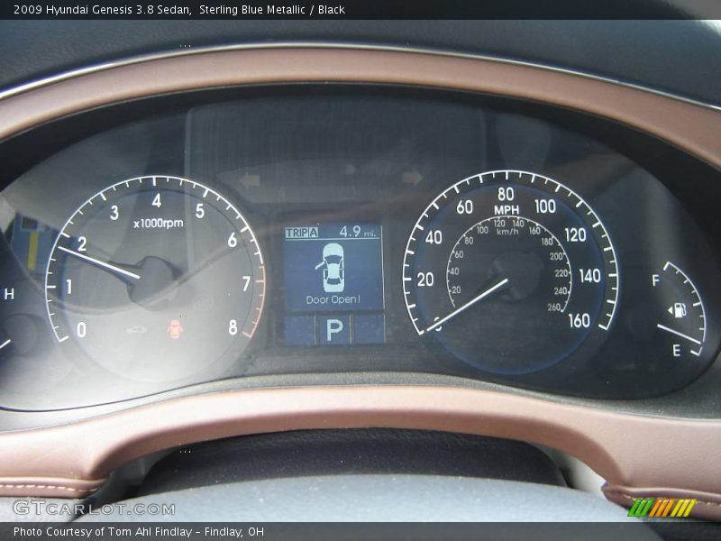 Sterling Blue Metallic / Black 2009 Hyundai Genesis 3.8 Sedan