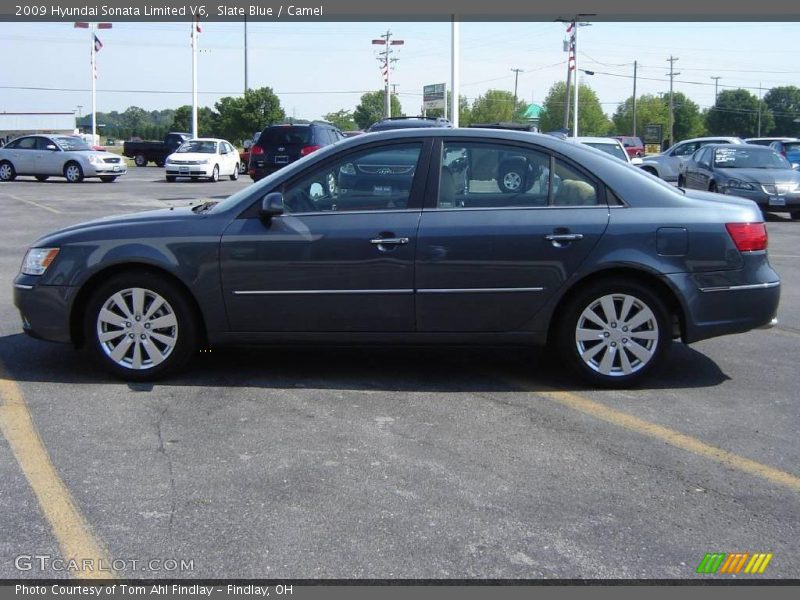 Slate Blue / Camel 2009 Hyundai Sonata Limited V6