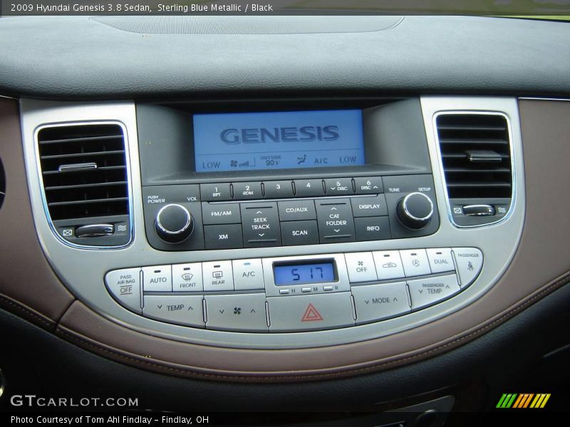 Sterling Blue Metallic / Black 2009 Hyundai Genesis 3.8 Sedan