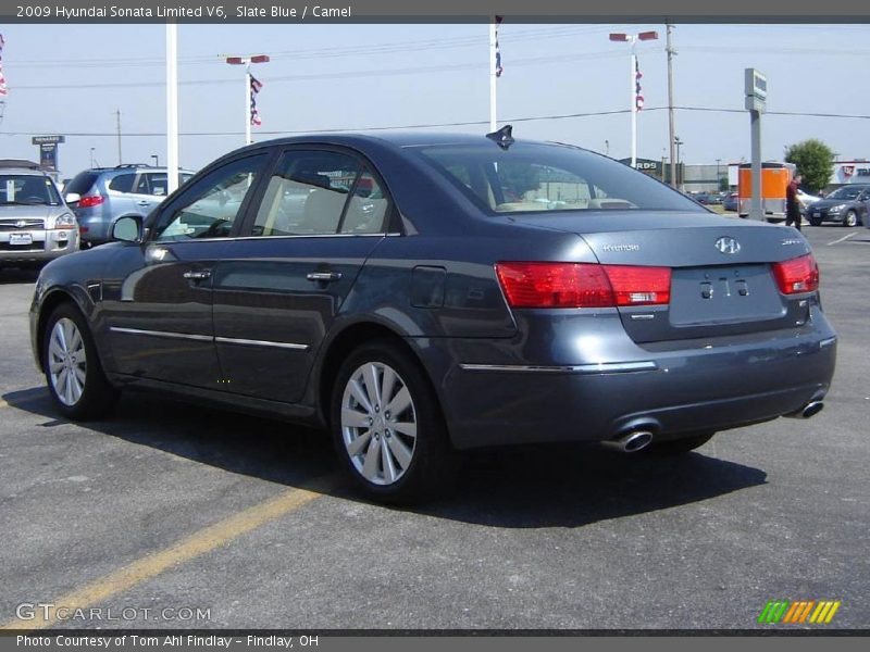 Slate Blue / Camel 2009 Hyundai Sonata Limited V6