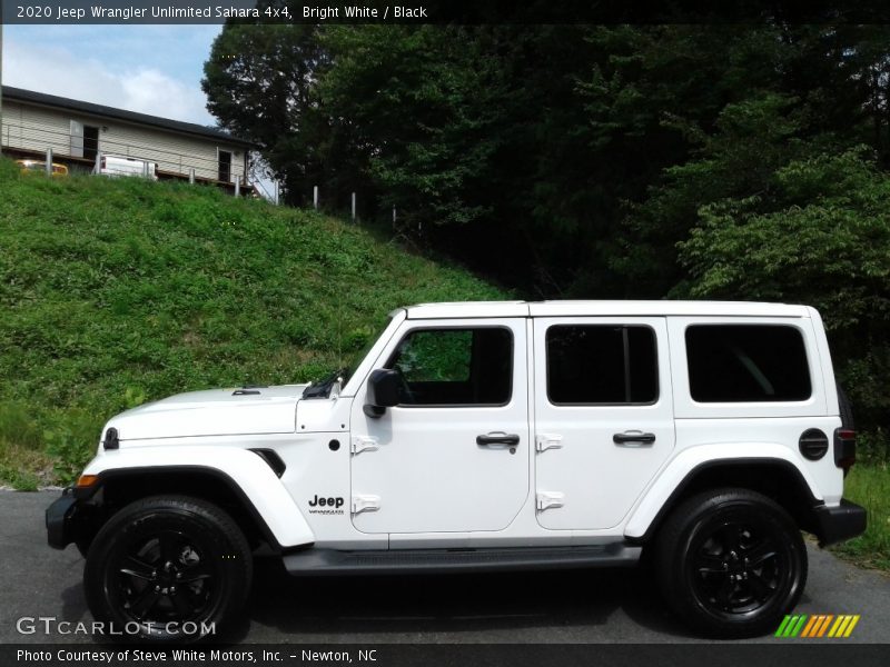 Bright White / Black 2020 Jeep Wrangler Unlimited Sahara 4x4