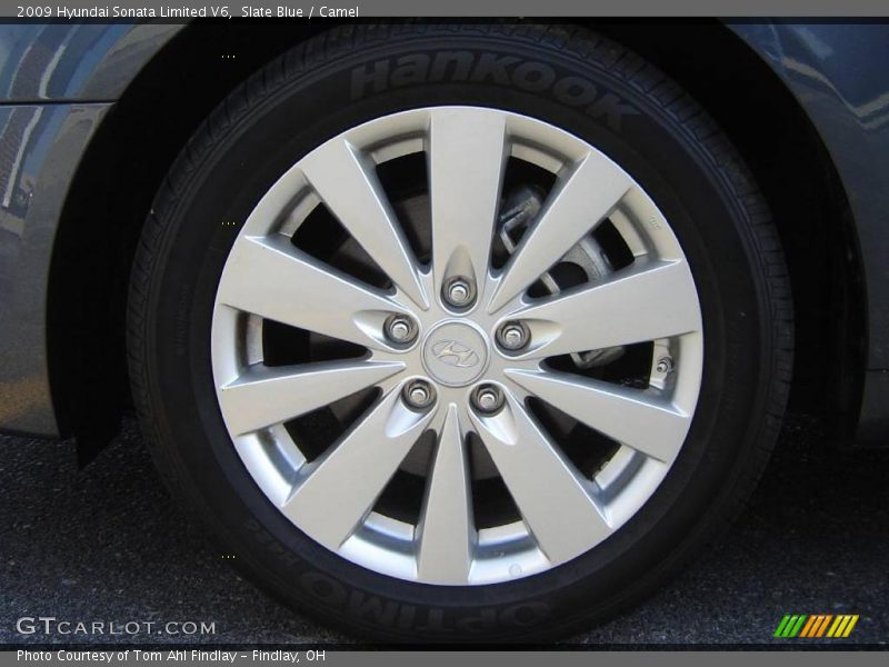Slate Blue / Camel 2009 Hyundai Sonata Limited V6