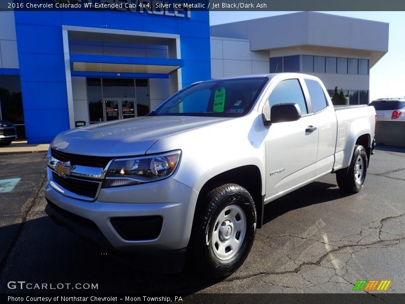 Silver Ice Metallic / Jet Black/Dark Ash 2016 Chevrolet Colorado WT Extended Cab 4x4