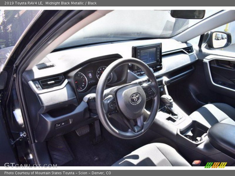 Midnight Black Metallic / Black 2019 Toyota RAV4 LE