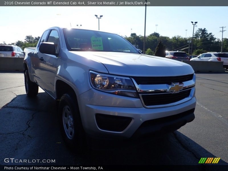 Silver Ice Metallic / Jet Black/Dark Ash 2016 Chevrolet Colorado WT Extended Cab 4x4